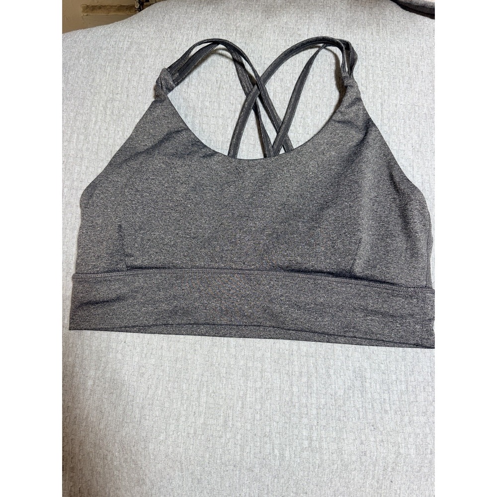 Athletic Gray Sports Bra Size XL Racerback Stretch Athletic Workout Size XL